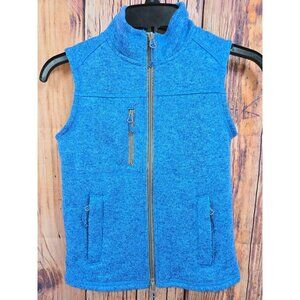 johnnie-O Boys Blue Sleeveless Vest With Zipper Front‎ & Pockets